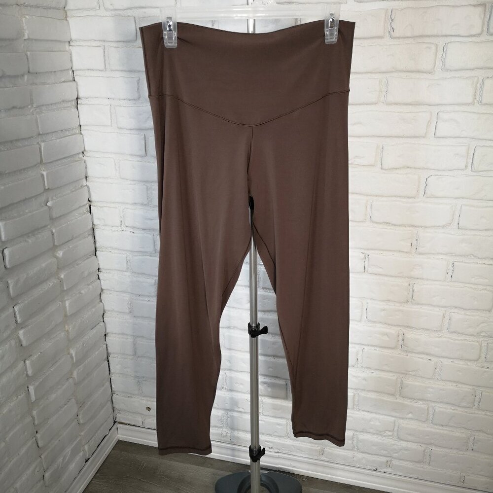 Aerie Chill Play Move Ladies Size XL Brown High Waistband Soft Leggings